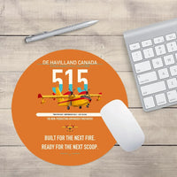 Thumbnail for De Havilland Canadair 515 design on orange round mouse pad