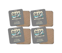 Thumbnail for Cessna 172 Skyhawk design on gray 4 pieces set coaster