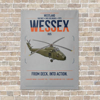 Thumbnail for Westland Wessex HU5 vertical canvas print - no frame - light gray background