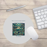 Thumbnail for VINTAGE G4407 - The Lagoon Night Fishing - Designed Mouse Pads design on lightgray round