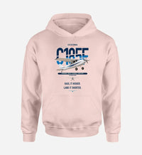 Thumbnail for Cessna A185F Skywagon design on pink double-side hoodie, single-side print