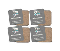 Thumbnail for Cessna Citation 550 - Citation II design on gray 4 pieces set coaster