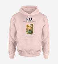 Thumbnail for Monroe Regional Airport (MLU) design on pink hoodie single-side print