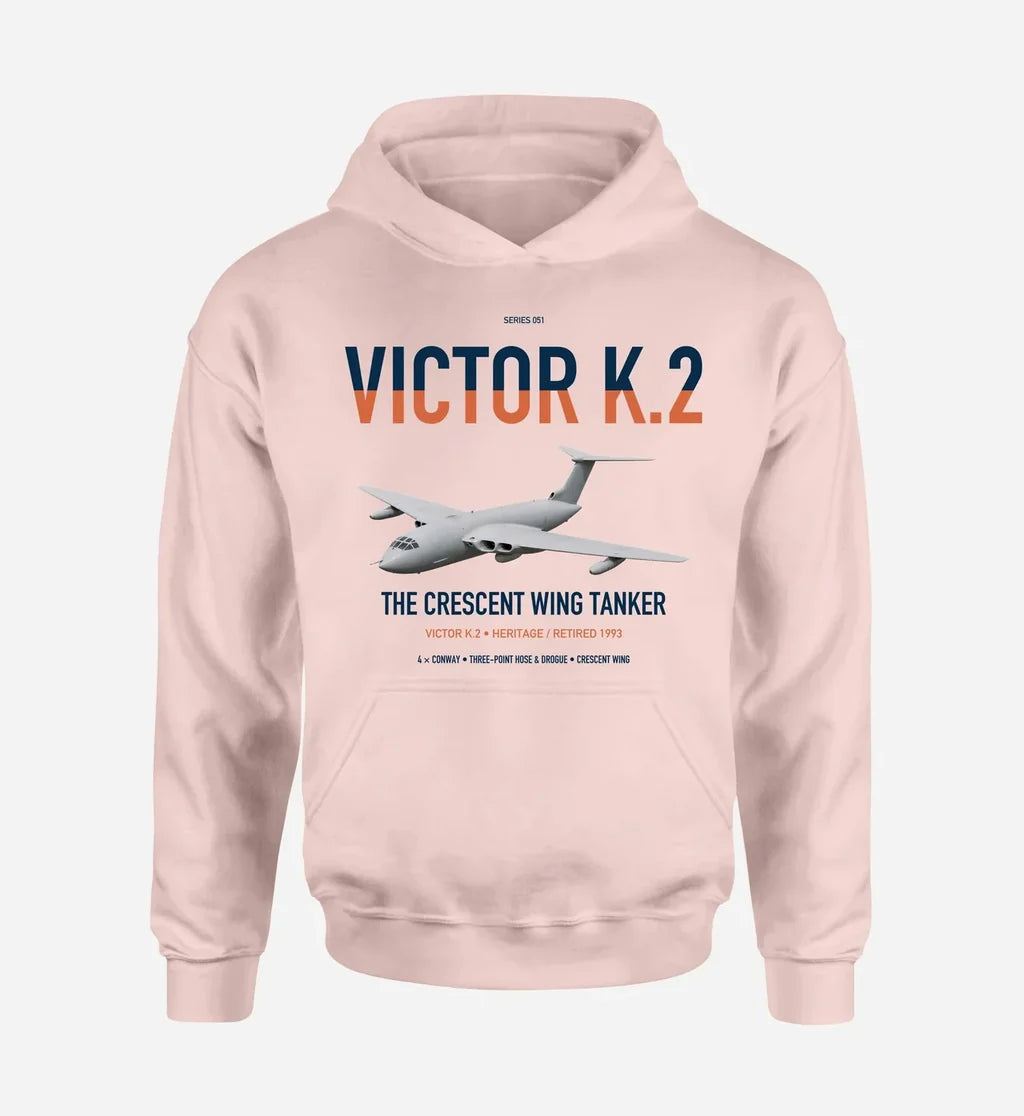 Handley Page Victor K.2 design on pink double-side hoodie, single-side print