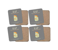 Thumbnail for Rapid City Regional Airport (RAP) design on gray 4 pieces set coaster