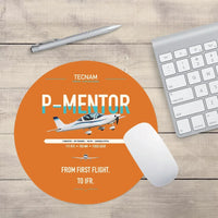 Thumbnail for Tecnam P-Mentor design on orange round mouse pad