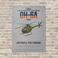 Thumbnail for Hughes OH-6A Cayuse vertical canvas print - no frame - light gray background