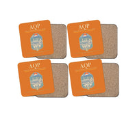 Thumbnail for Rodriguez Ballon International Airport AQP Coaster 4-Pieces-Set - Orange