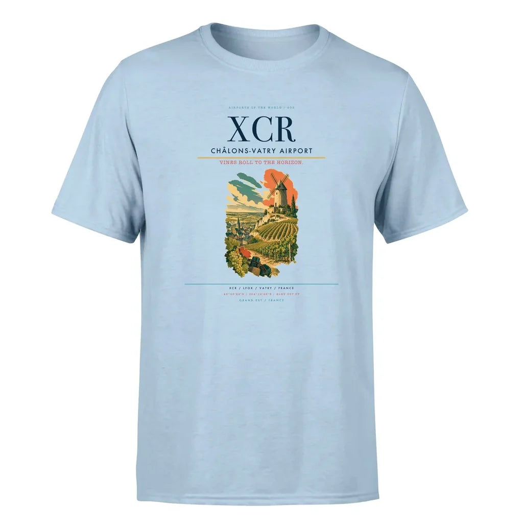 Vatry Airport (XCR) Premium T-Shirt Light Blue