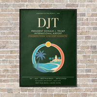 Thumbnail for President Donald J. Trump International Airport DJT - Canvas Framed - Dark Green