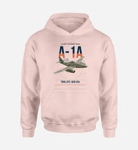 Thumbnail for Messerschmitt Me 262A-1a design on pink double-side hoodie, single-side print