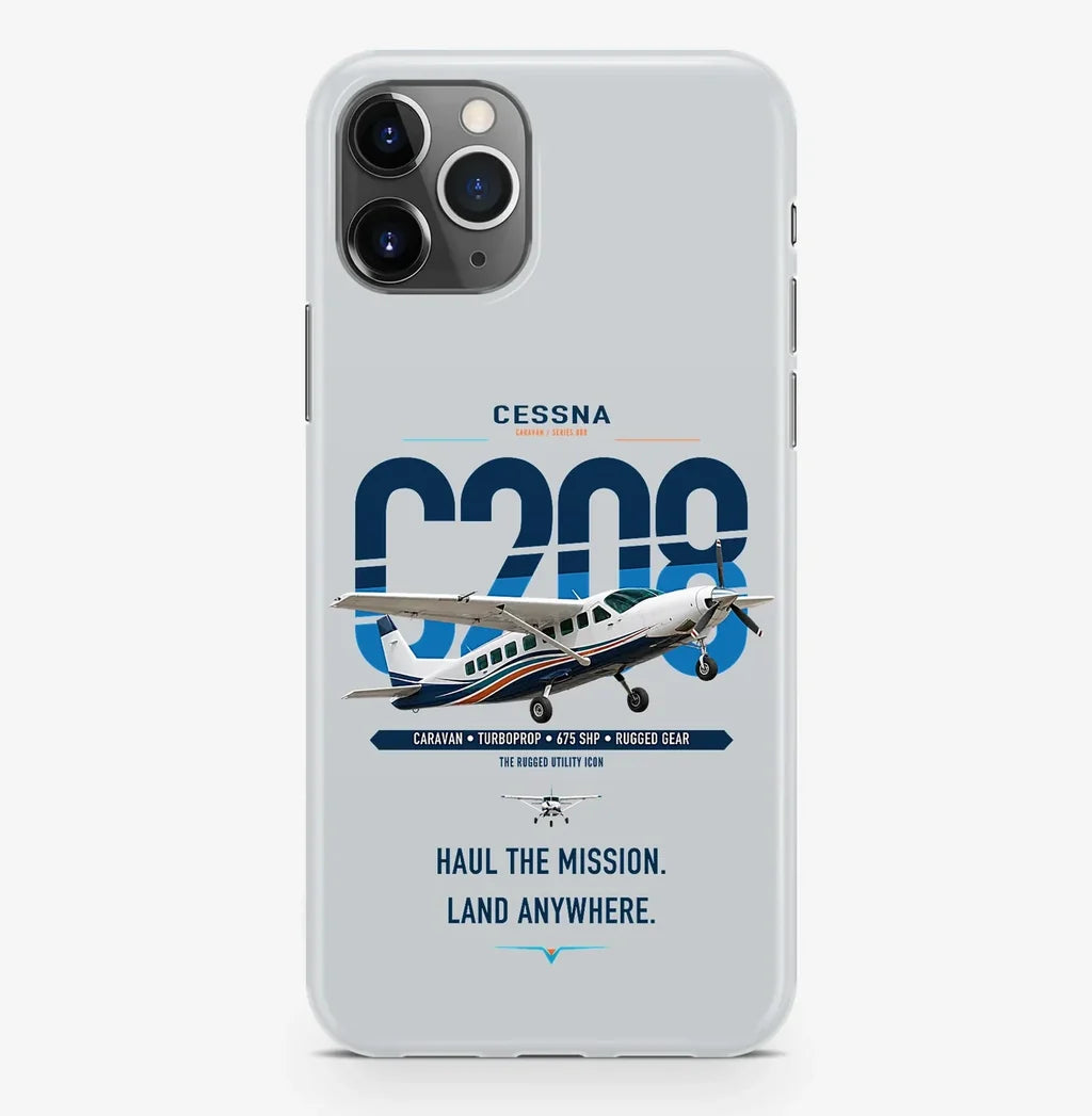 Cessna 208 Caravan design on light gray magsafe iphone case, for iPhone Pro Max