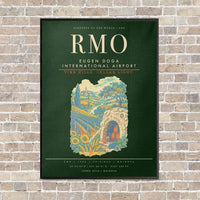Thumbnail for Chisinau Eugen Doga International Airport RMO - Canvas Framed - Dark Green