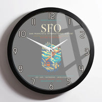 Thumbnail for San Francisco International Airport SFO Wall-Clock Framed - Gray