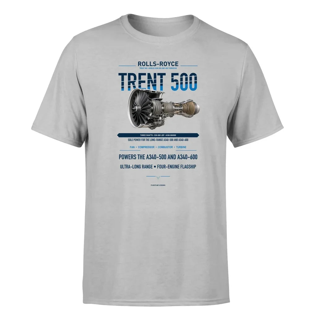 TRENT 500 design on light gray single side
