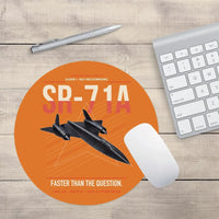 Thumbnail for SR-71A Blackbird design on orange round mouse pad