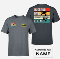 Thumbnail for Husband & Dad & Aircraft Mechanic & Legend Designed Double-Side T-Shirts - view 11