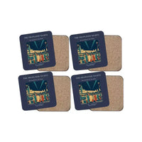 Thumbnail for The Propliner Nights - Designed Coasters design on navy blue 4-pieces-set
