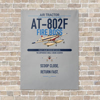Thumbnail for Air Tractor AT-802F Fire Boss vertical canvas print - no frame - light gray background