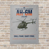 Thumbnail for MD AH-6M Little Bird vertical canvas print - no frame - light gray background
