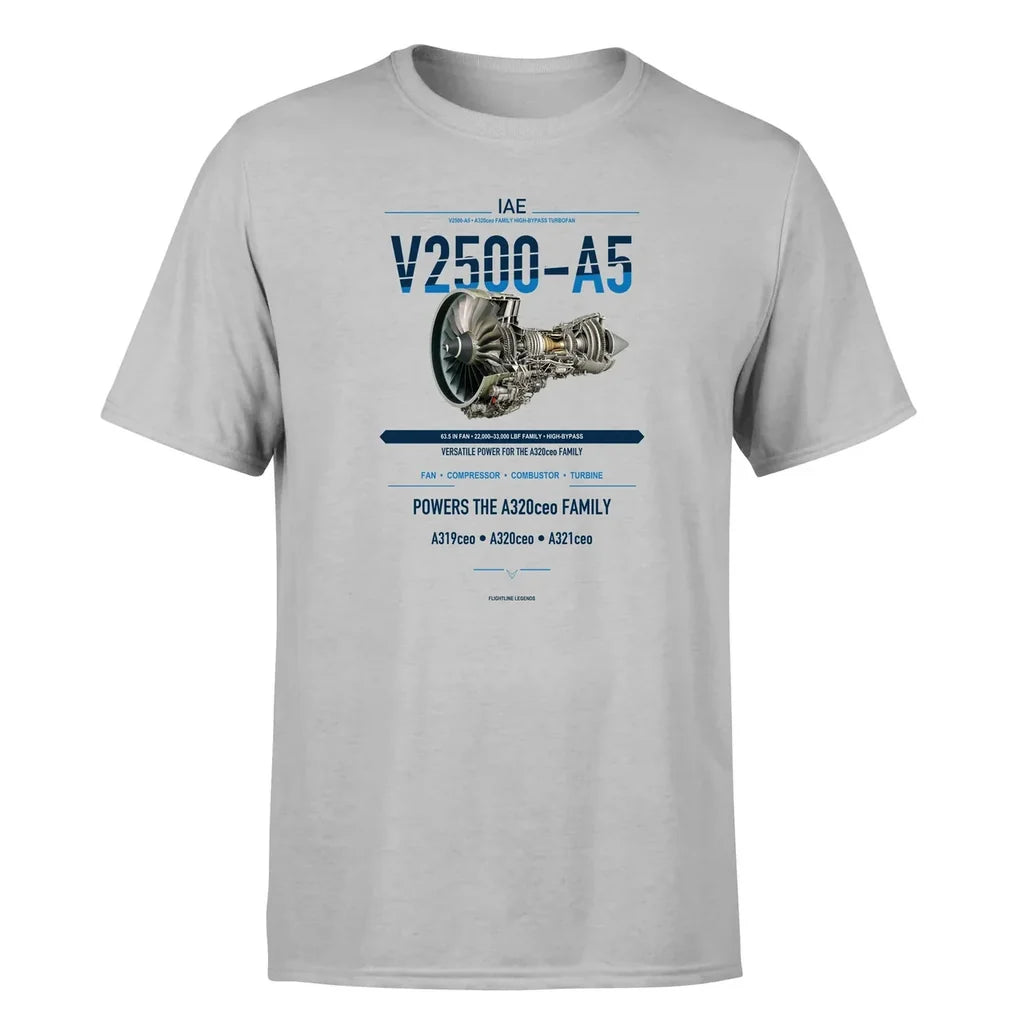 V2500-A5 design on light gray single side