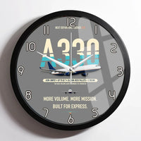 Thumbnail for Airbus A330-300P2F design on gray framed wall clock