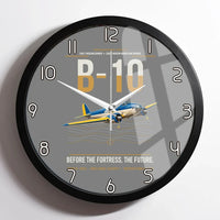 Thumbnail for Martin B-10 design on gray framed wall clock