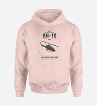 Thumbnail for Bell AH-1G Cobra design on pink double-side hoodie, single-side print