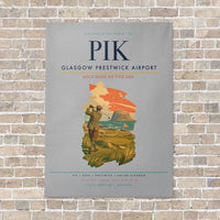 Thumbnail for Glasgow Prestwick Airport PIK vertical canvas print - no frame - light gray background