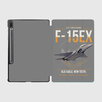 Thumbnail for F-15EX Eagle II design on gray samsung tablet tablet case