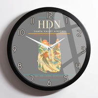 Thumbnail for Yampa Valley Airport (HDN) design on gray framed wall clock