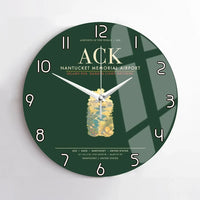 Thumbnail for Nantucket Memorial Airport ACK Wall-Clock No-Frame - Dark Green
