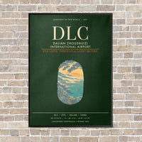 Thumbnail for Dalian Zhoushuizi International Airport DLC - Canvas Framed - Dark Green