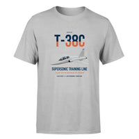 Thumbnail for T-38C Talon design on light gray double-side t-shirt, single-side print