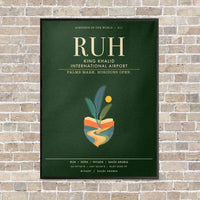 Thumbnail for King Khalid International Airport RUH - Canvas Framed - Dark Green