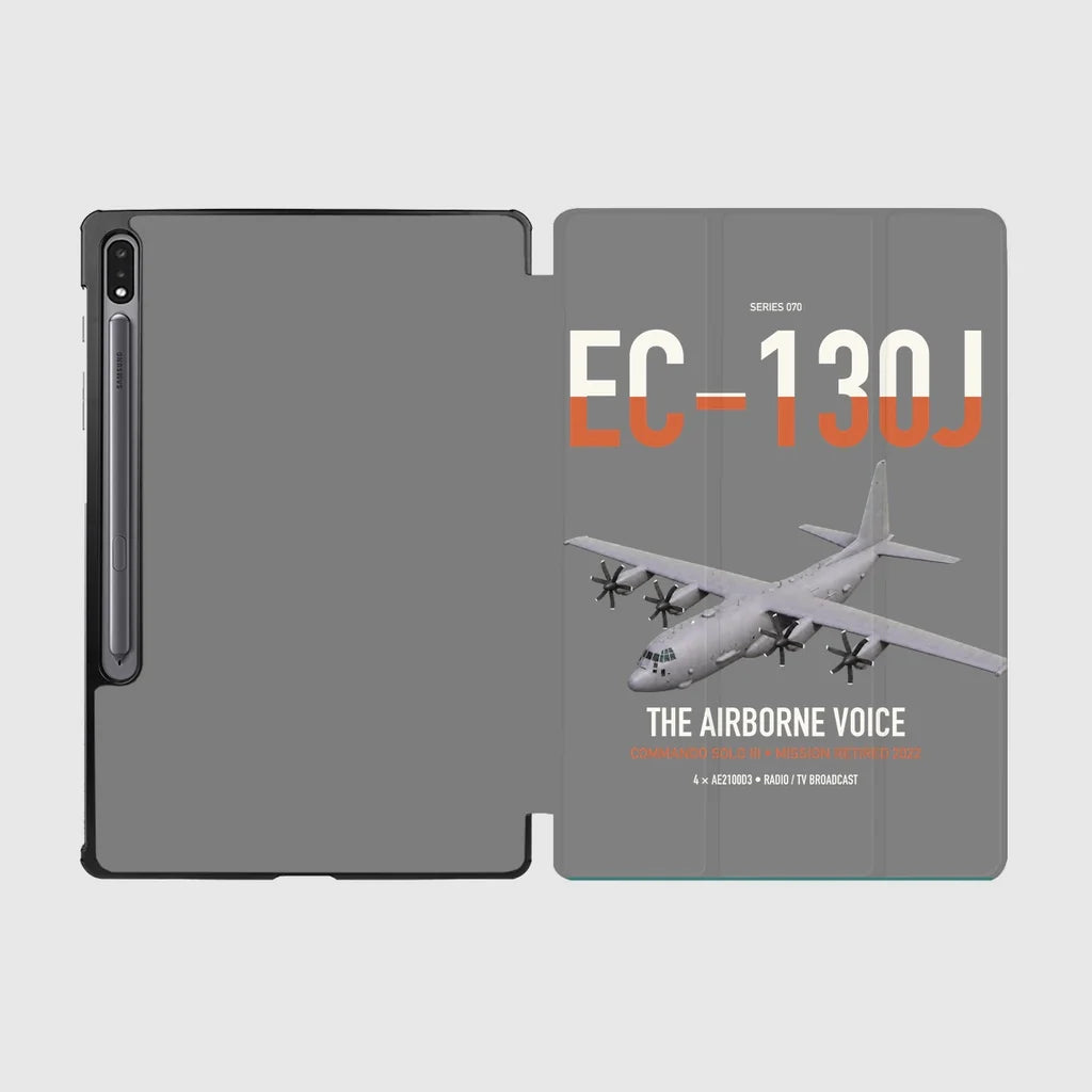 EC-130J Commando Solo III design on gray samsung tablet tablet case