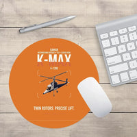 Thumbnail for Kaman K-1200 K-MAX design on orange round mouse pad