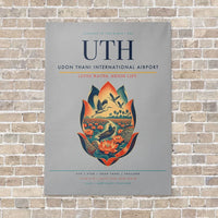 Thumbnail for Udon Thani International Airport UTH vertical canvas print - no frame - light gray background