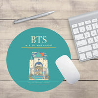 Thumbnail for M. R. Stefanik Airport BTS Mouse-Pad Round - Turquoise