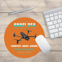 Thumbnail for Parrot ANAFI USA design on orange round mouse pad