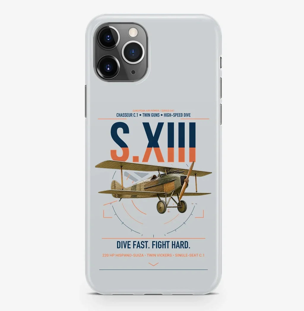 SPAD S.XIII C.1 design on light gray magsafe iphone case, for iPhone Pro Max