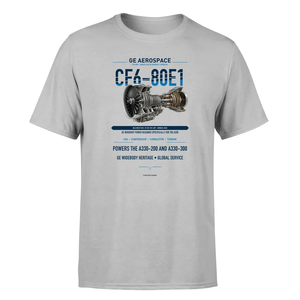 CF6-80E1 design on light gray single side