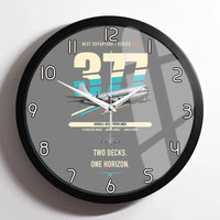 Thumbnail for Boeing 377 Stratocruiser design on gray framed wall clock