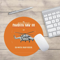 Thumbnail for HAL ALH Dhruv Mk III design on orange round mouse pad