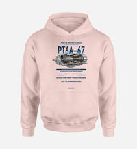 Thumbnail for PT6A-67 design on pink hoodie single side