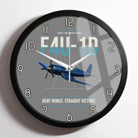 Thumbnail for F4U-1D Corsair design on gray framed wall clock