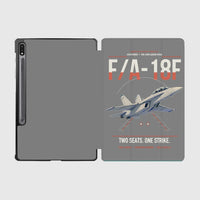 Thumbnail for F-A-18F Super Hornet design on gray samsung tablet tablet case