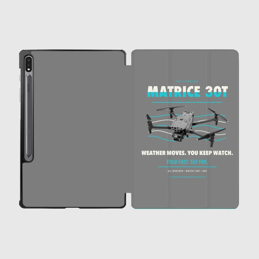 DJI Matrice 30T design on gray samsung tablet tablet case