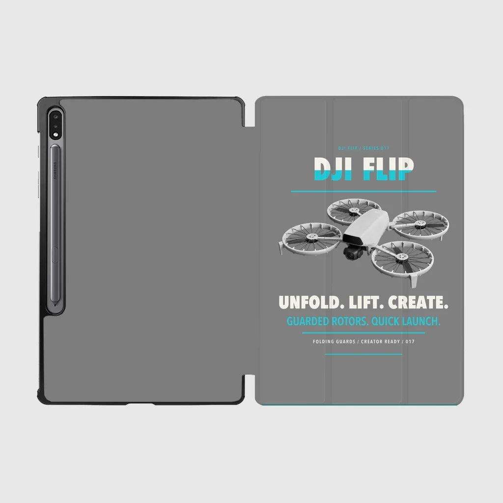 DJI Flip design on gray samsung tablet tablet case