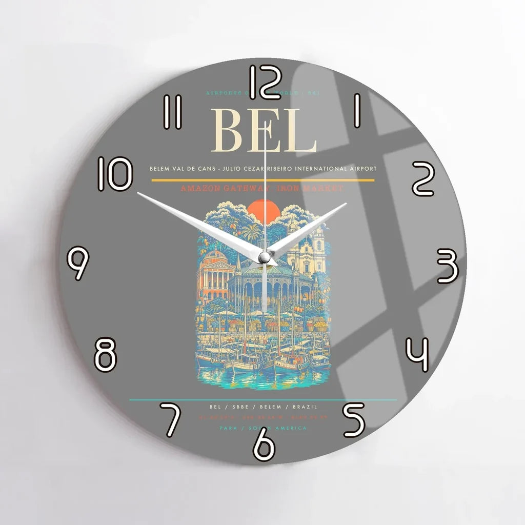 Belem Val de Cans - Julio Cezar Ribeiro International Airport BEL Wall-Clock No-Frame - Gray